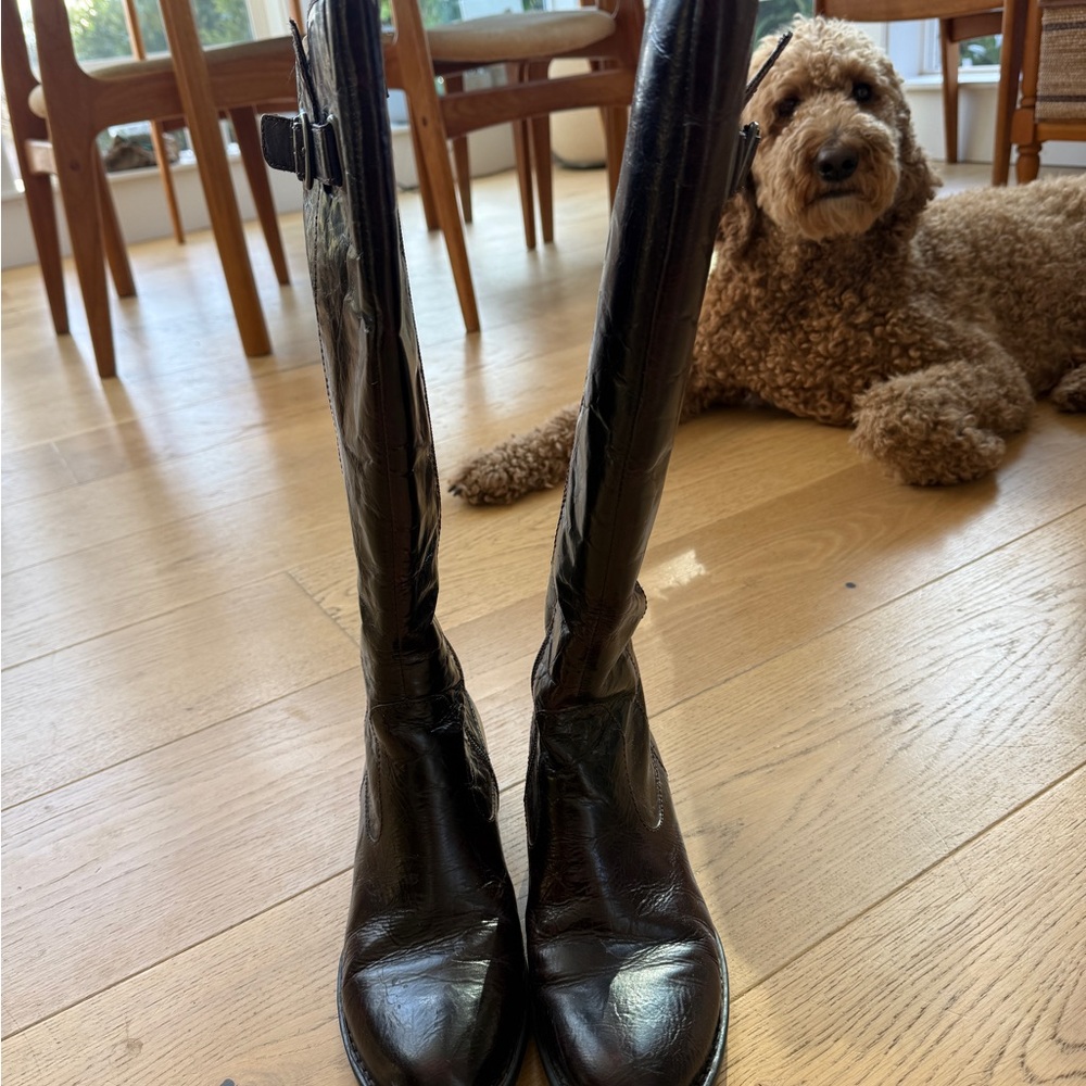 Born Burgundy Leather Zippered Boots size 8.5M